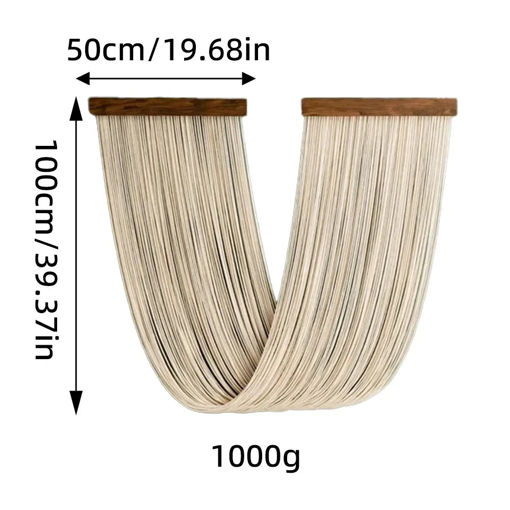 Œuvre d'art murale en macramé, tenture décorative artisanale