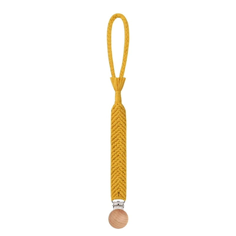 Attache Tétine en Bois macramé