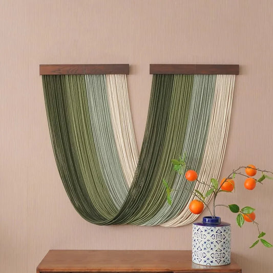 Œuvre d'art murale en macramé, tenture décorative artisanale