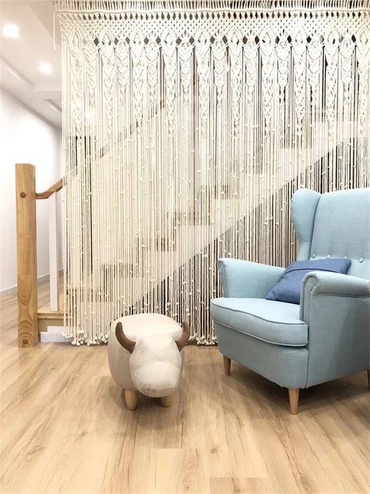 Rideau de porte macramé - Macramé Atelier