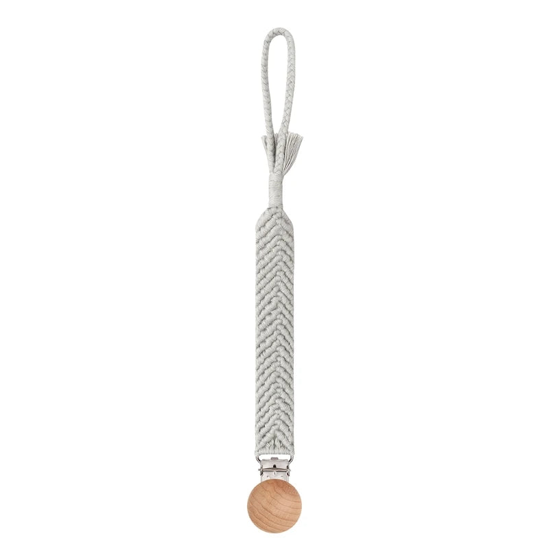 Attache Tétine en Bois macramé