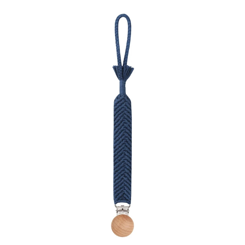 Attache Tétine en Bois macramé