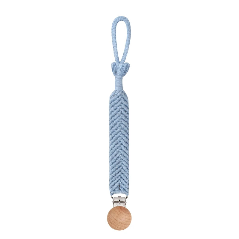 Attache Tétine en Bois macramé