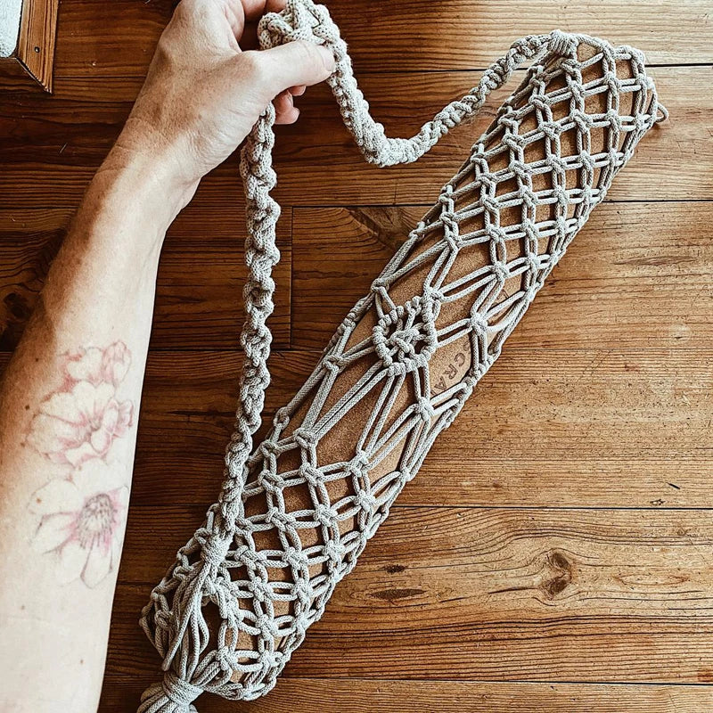 porte tapis de yoga macramé - Macramé Atelier