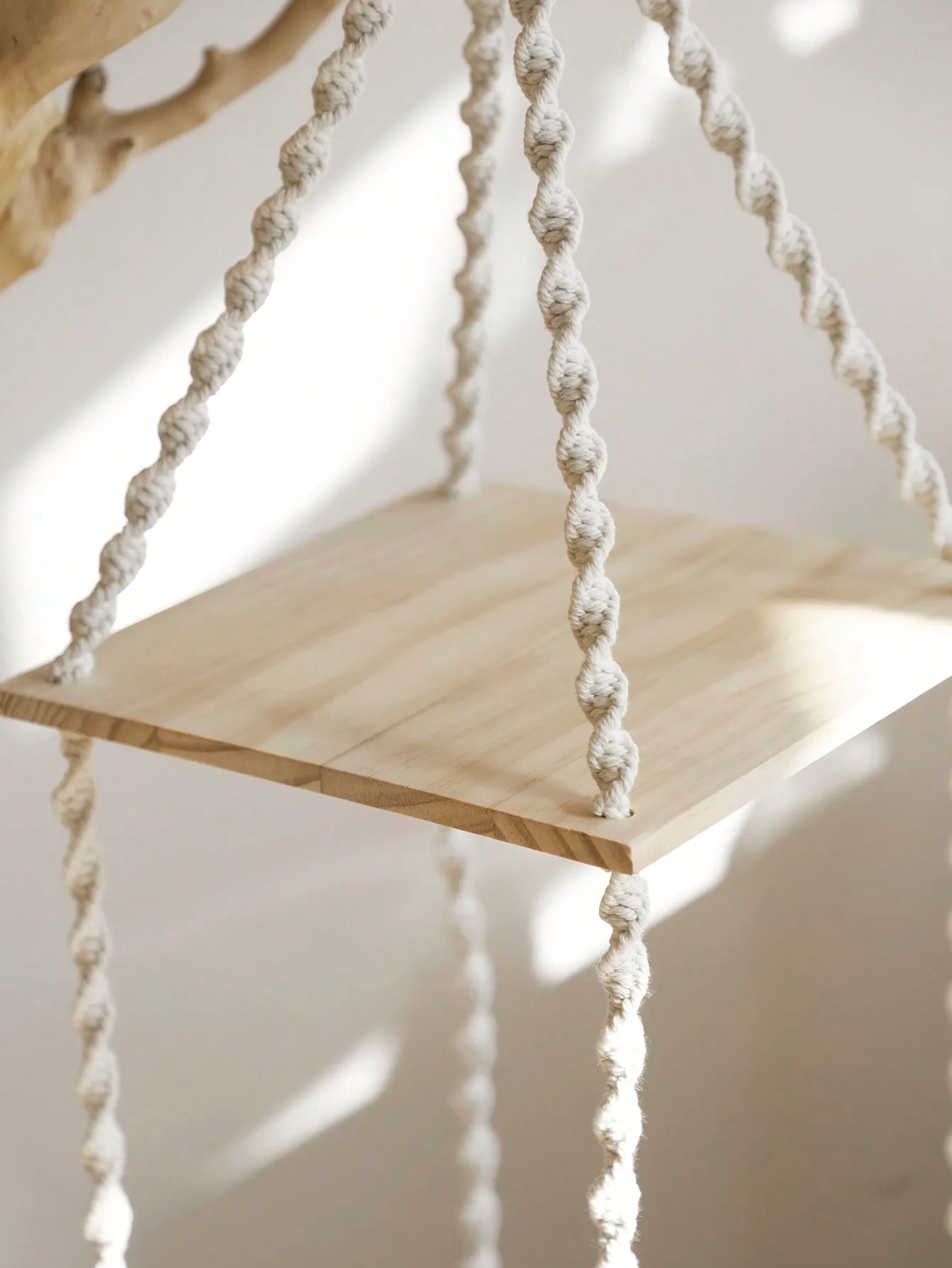 Étagère à Deux Étages Macramé style bohème
